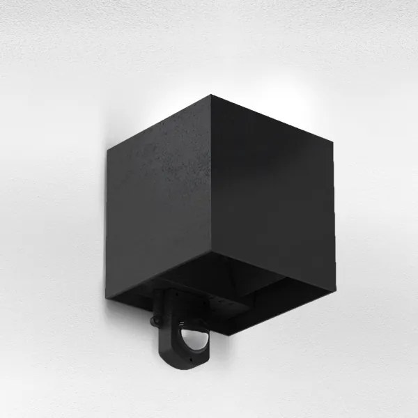 Brilagi - Aplica de perete LED pentru exterior cu senzor CUBE, 6 W, 230 V, negru