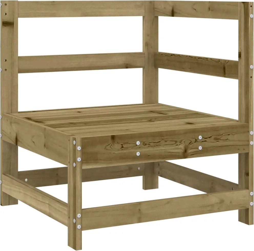 vidaXL Canapea de colț pentru grădină, lemn de pin impregnat