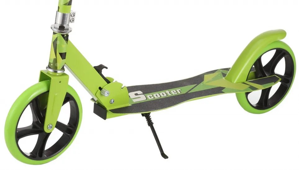 Trotineta copii si adolescenti NOVOKIDS™ Storm EVO PRO, Maxim 100 kg, Functie Super Brake, Maner reglabil pe inaltime, Diametru roata 200 mm, Verde