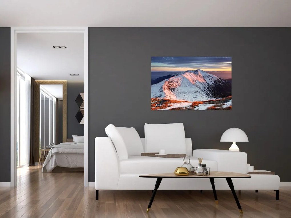 Tablou - Panoramă montană de iarnă II. (90x60 cm)