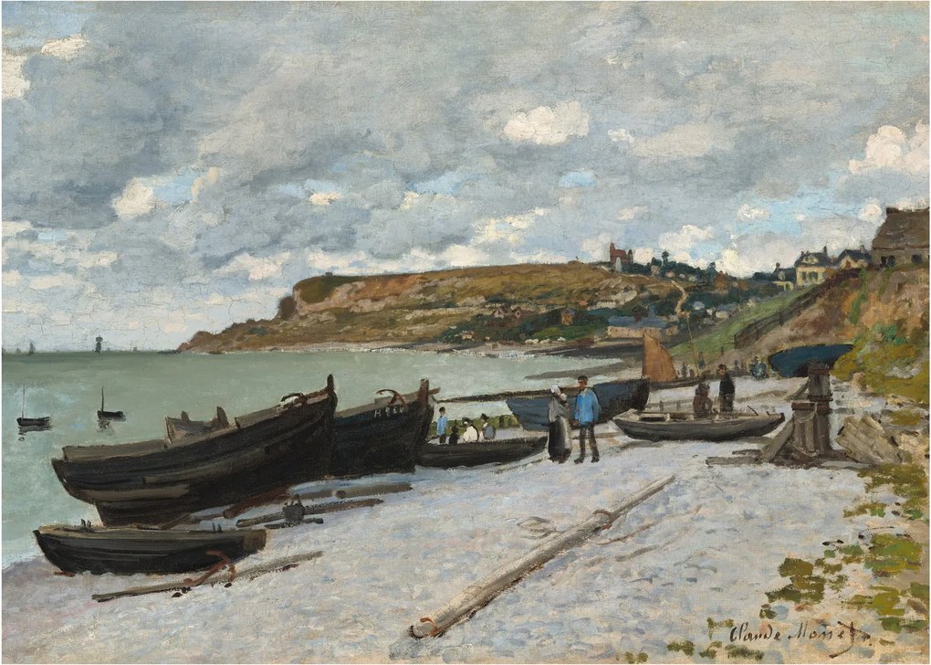 Tablou pe sticlă - Claude Monet, Sainte Adresse, reproducere (70x50 cm)
