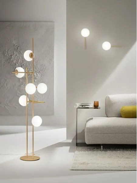 Ondaluce - Aplica de perete JEWEL 1xE14/10W/230V auriu/alb