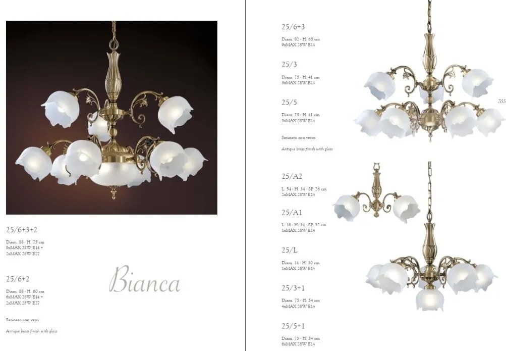 Candelabru 5 brate LUX design clasic realizat manual Bianca