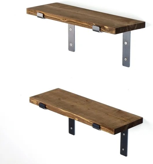 SET 2x raft de perete din molid