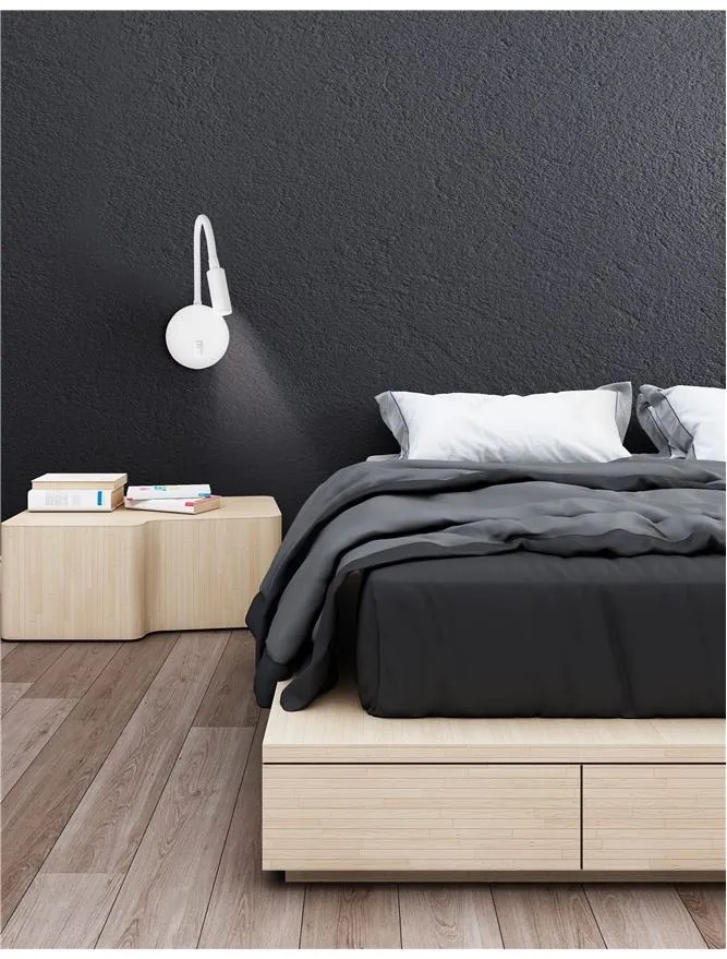 Aplica LED cu spot directionabil design minimalist Jaco alba NVL-8140321