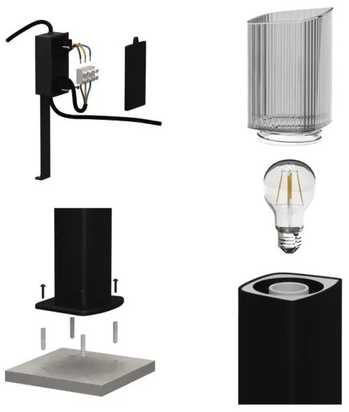 Lampă de exterior LANA 1xE27/25W/230V IP54 45 cm