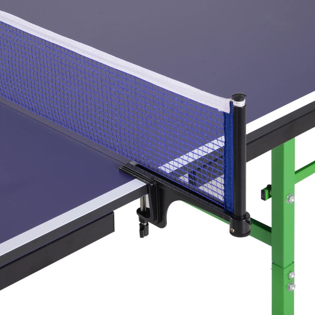 HOMCOM masă de ping pong pliabilă masă de ping pong roți masă de ping pong pentru interior masă de ping pong pentru exterior violet verde