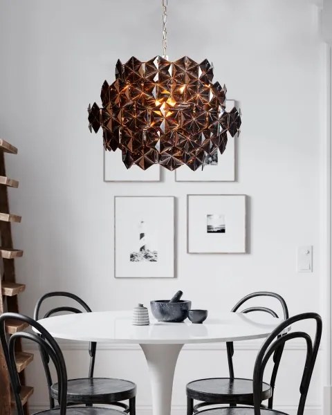 ByRydens 4202350-6513 - Lustră MONARQUE MINI pe lanț, 3xE14/8W/230V, neagră