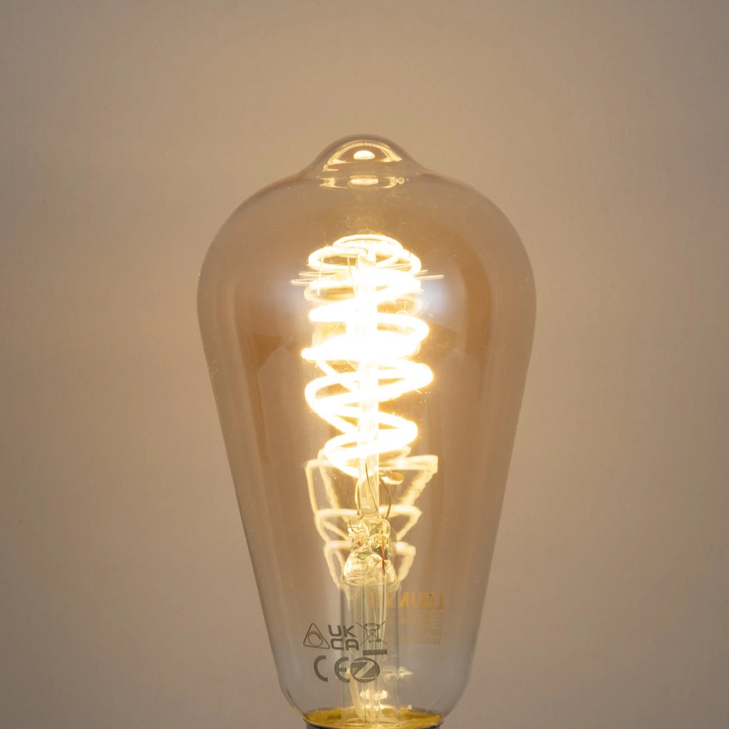 Bec inteligent E27 cu LED, reglabil, ST64, chihlimbar, 4,9 W, 320 lm, 2500 K, Zigbee