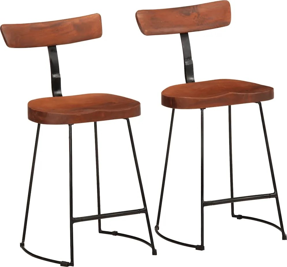 vidaXL Scaune de bar 2 buc 49x43x79 cm lemn masiv de mango