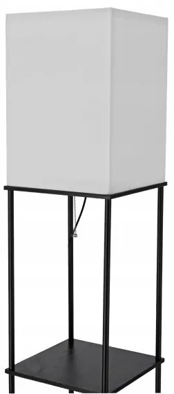 Lampă de podea cu polițe 1xE27/40W/230V 160 cm neagră/albă