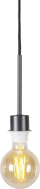 Lampă suspendată neagră cu abajur verde 50 cm - Combi 1