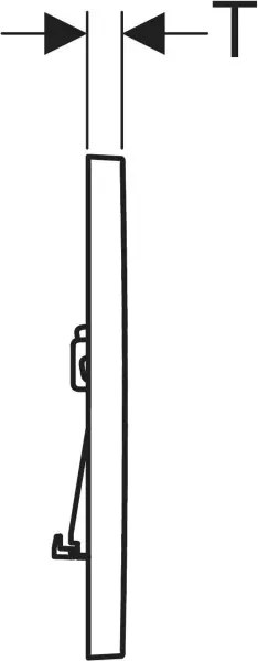 Clapeta actionare rezervor wc, negru lucios, Geberit Sigma01 Negru