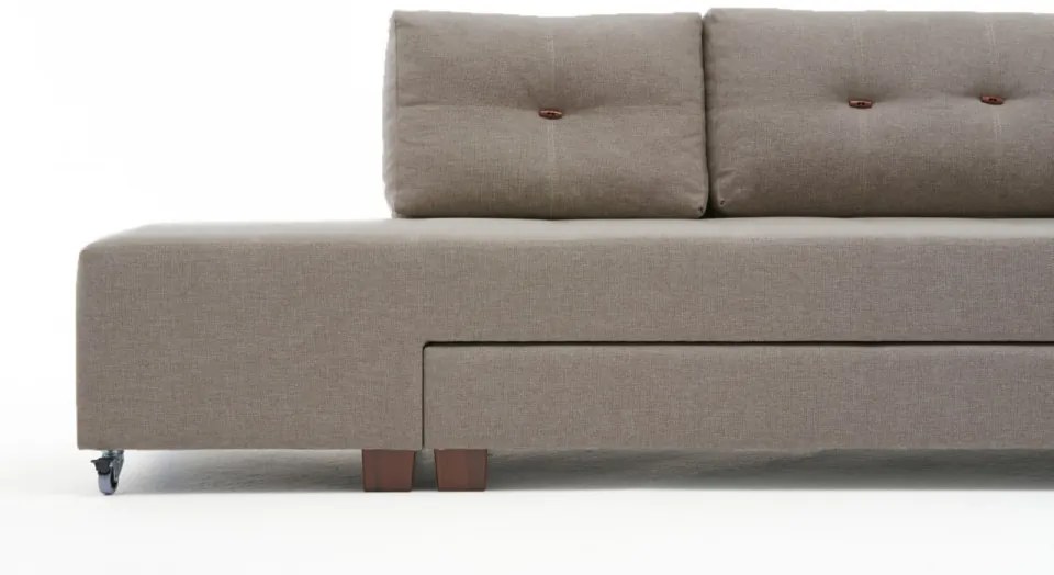 Coltar Extensibil Manama Corner Sofa Bed Right, Crem