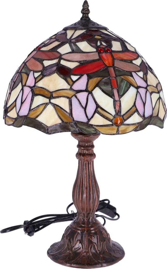 Lampa de masa Tiffany Libelula h 45 cm ,abajur 30 cm
