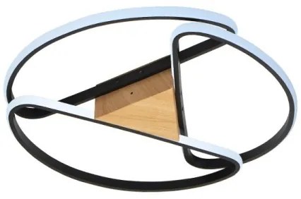 Plafonieră LED dimabilă LED/75W/230V 3000-6500K maro/negru + telecomandă