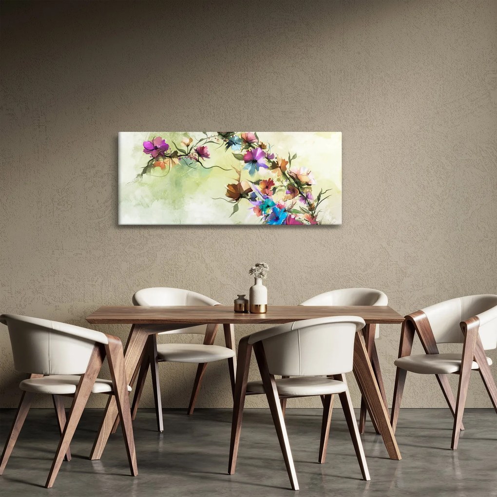 Tablou - Pictua cu flori (120x50 cm)