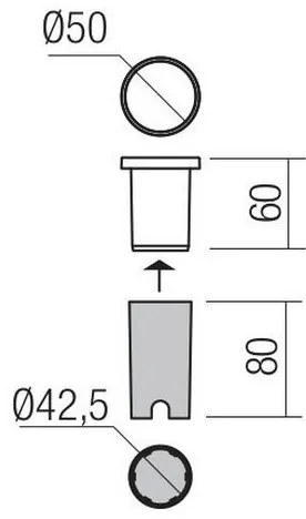 Redo 90042 - Lampă încastrată exterior LED INCAS LED/2,3W/230V IP65