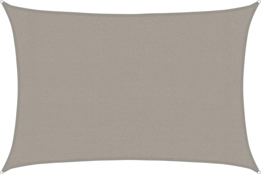 vidaXL Pânză parasolar gri deschis dreptunghiular 3x4 m HDPE 160 g/m²