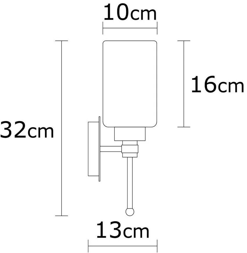 Aplică de perete albă/argintie Balcova – Opviq lights