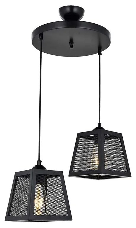 Pendul Gambi 2 brate 16322, 2xe27, 30x70 cm, 60 w, negru