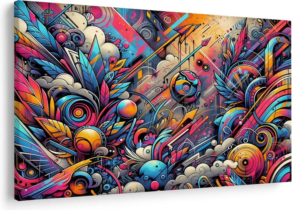 Tablou - Graffiti multicolor (90x60 cm)