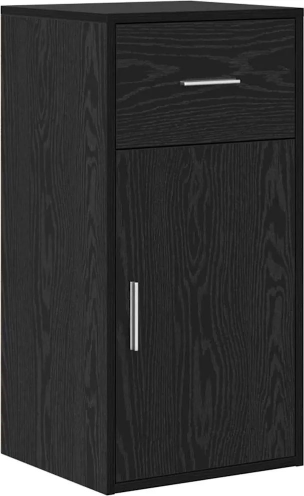 vidaXL Bufet cu sertar Stejar Negru 38 x 34 x 75 cm