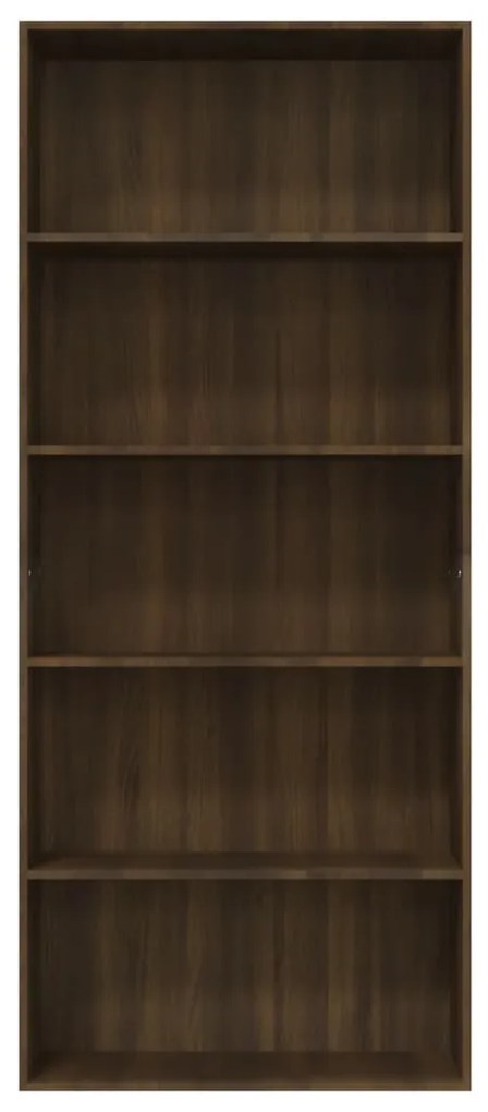 Biblioteca 5 niveluri stejar maro 80x30x189 cm lemn compozit Stejar brun