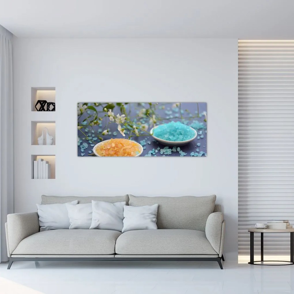 Tablou cu sarea de mare colorată (120x50 cm)