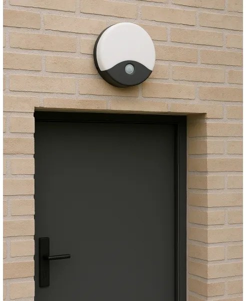 Aplica LED de exterior cu senzor de mișcare, 18W, 230V, IP44, antracit