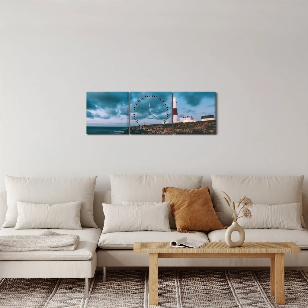 Tablou cu far (cu ceas) (90x30 cm)