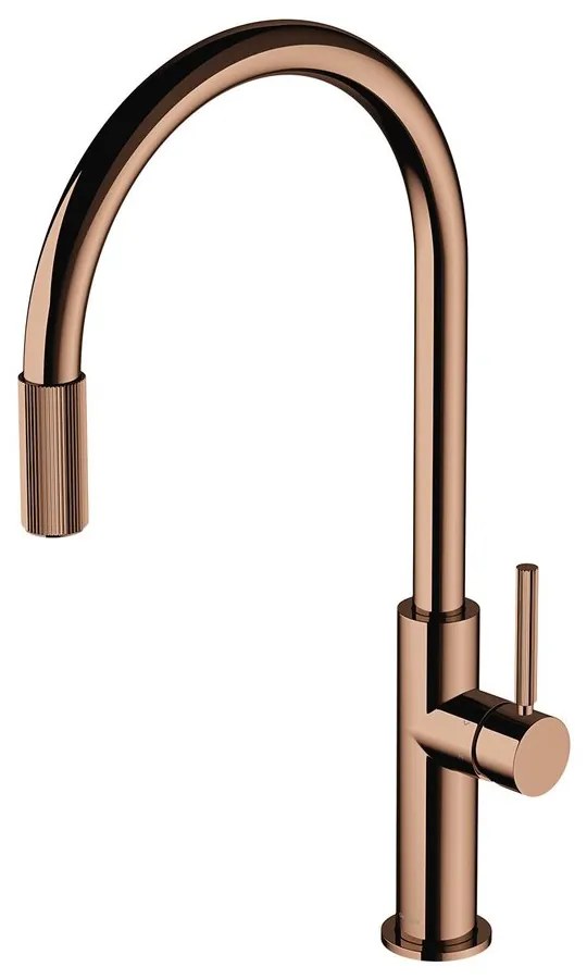 Baterie bucatarie cu sistem filtrare D1 cupru Omnires Switch cu 3 cai, pentru apa filtrata