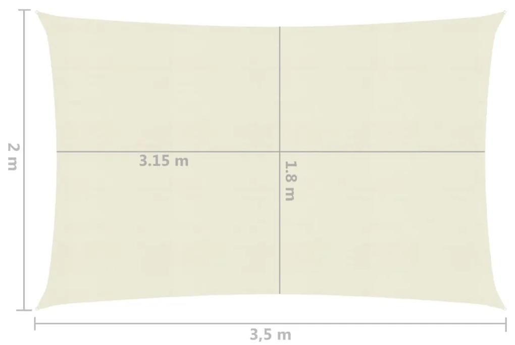 Panza parasolar, crem, 2x3,5 m, HDPE, 160 g m   Crem, 3.5 x 2 m