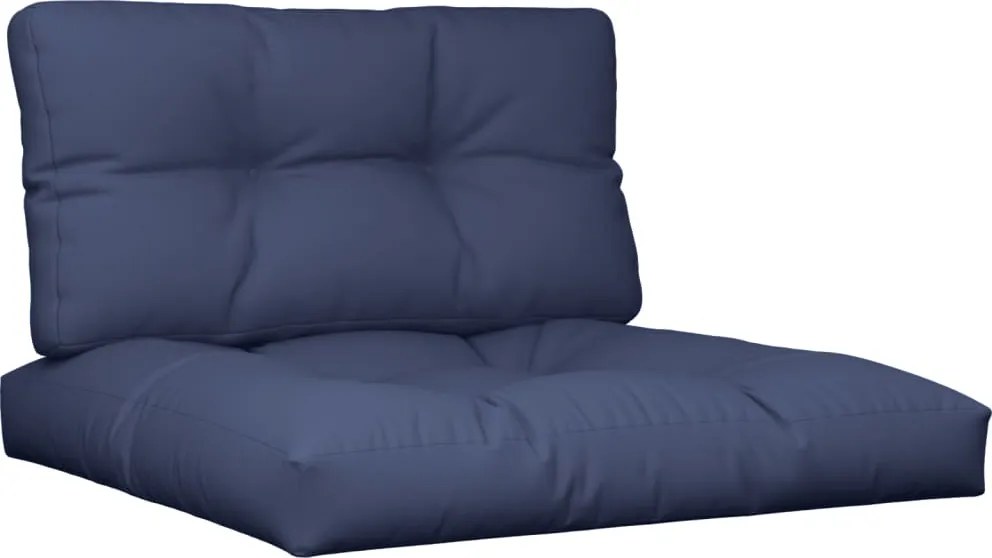 vidaXL Set pernă de paleți, bleumarin, 70x40x12 cm, material textil