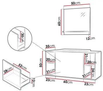 Set mobilier baie Nadalo IX (negru). 1122706