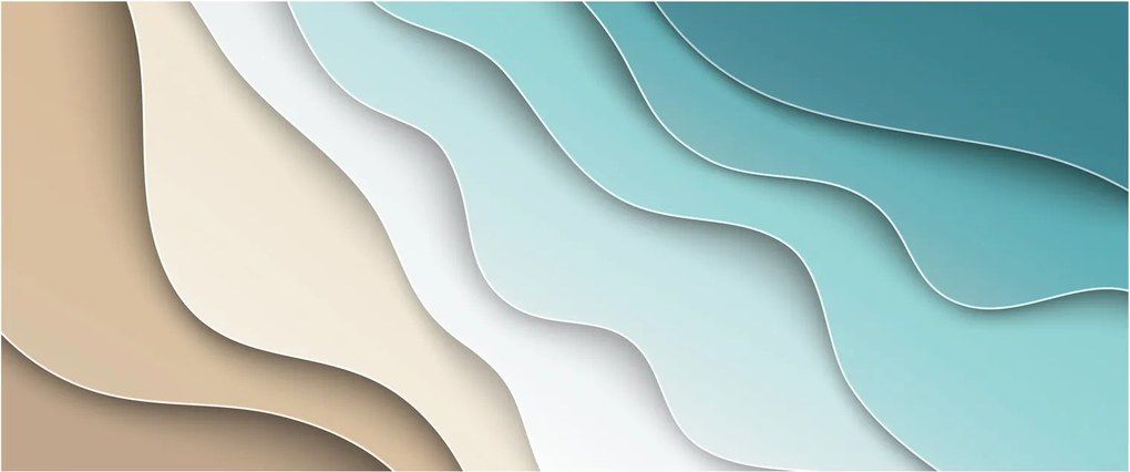 Tablou abstract cu plaja mării (120x50 cm)