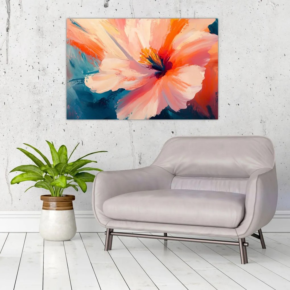 Tablou - Floare pictată (90x60 cm)