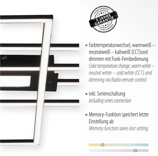 Leuchten Direkt 14693-18-LED Plafonieră dimabilă ASMIN LED/48W/230V +DO
