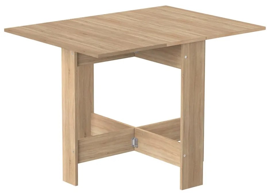 Masă de dining extensibilă cu aspect de lemn de stejar 76x28 cm Papillon – TemaHome