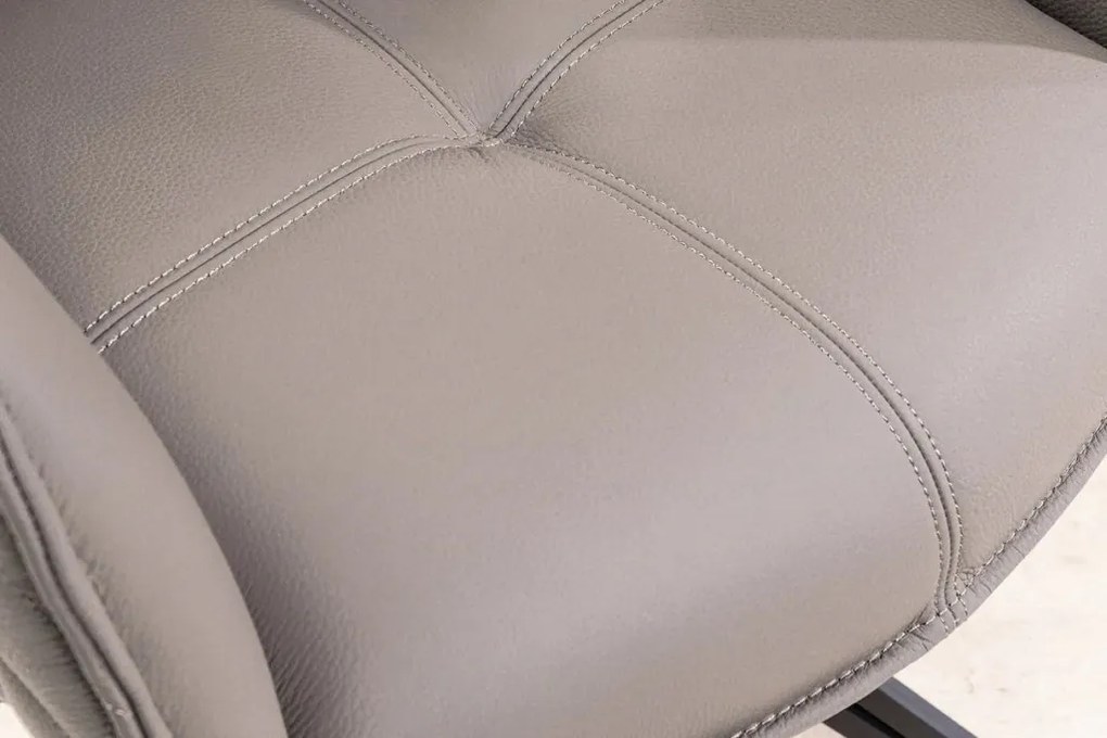 Set 2 scaune Pivotante, Piele Naturala, Taupe, Euphoria