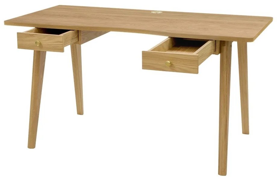 Birou cu aspect de lemn de stejar 70x140 cm Nice – Woodman