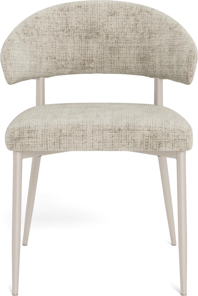 MAZZONI EXPORT IRIS Bej (țesătură Juto 4)/cadru bej-gri (cașmir) - SCAUN MODERN TAPIȚAT PENTRU SALON/SUFRAGERIE BOHO