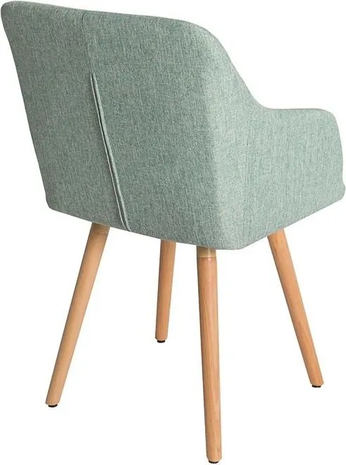 Set 2 scaune cu brate design nordic Scandinavia verde A-36827 VC