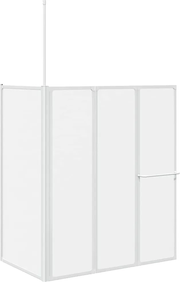 vidaXL Ecran de baie Mat 120 x 70 x 137 cm Aluminiu