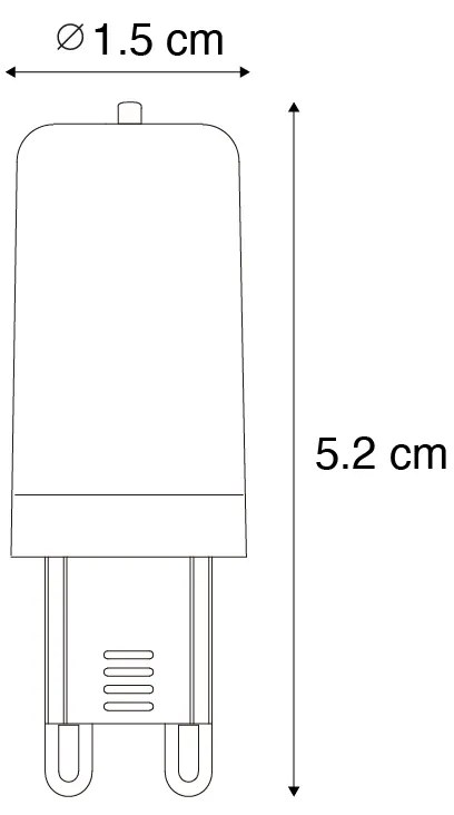Set de 5 becuri LED G9 reglabile 3W 280 lm 2700K