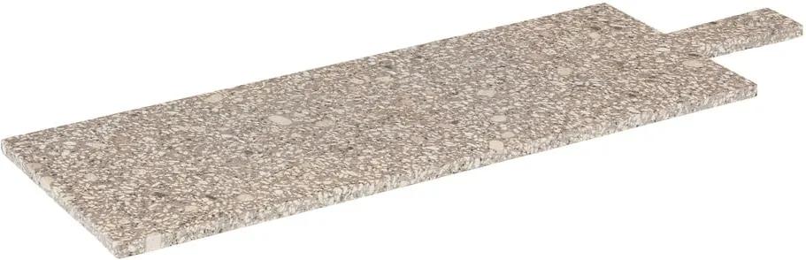 Platou / tocător servire cu mâner Blomus Stone, lungime 55 cm, bej