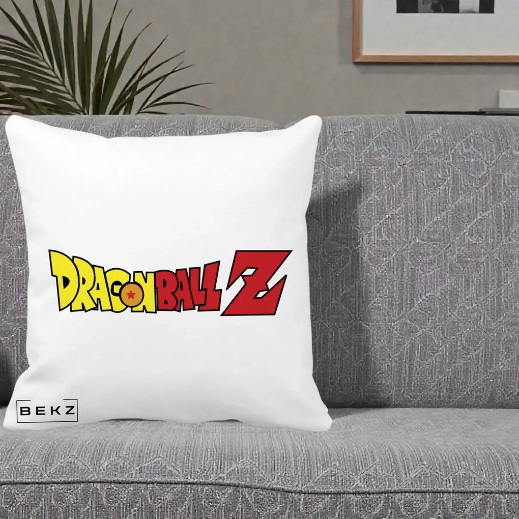 Perna Personalizata Dragon Ball Z Clasic, 40x40 cm, Alba Mata, Husa Detasabila, Perna Inclusa, BEKZ®