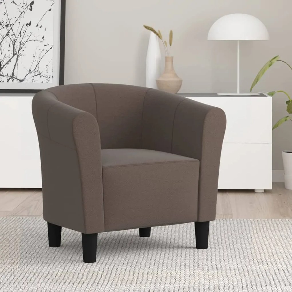345026 vidaXL Fotoliu, gri taupe, material textil