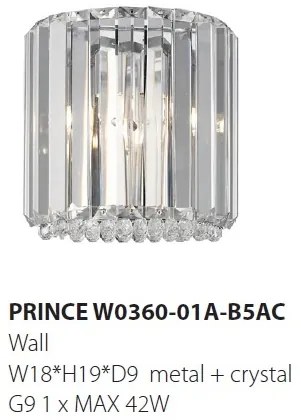 Aplica eleganta design modern PRINCE W0360-01A-B5AC ZL
