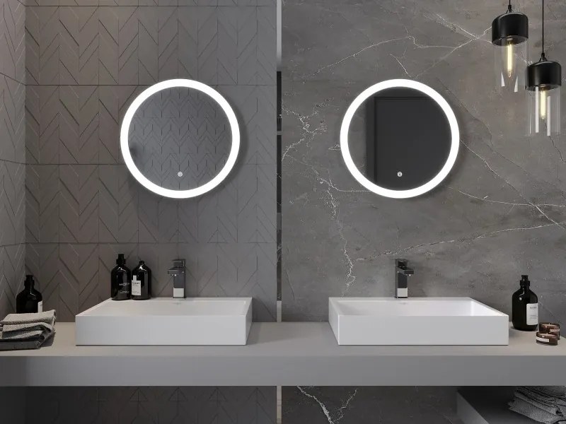 Mexen Oro oglindă de baie iluminată, rotundă 50 cm, LED 6000K, anti-abur - 9824-050-050-611-00